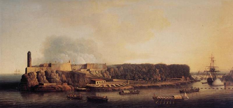 Dominic Serres The British Fleet entering Havana,21 August 1762 China oil painting art